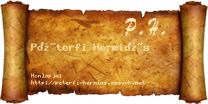Péterfi Hermiás névjegykártya
